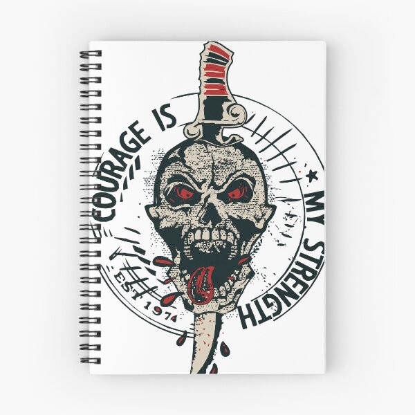 Item preview, Skull tattoo dagger courage is my strength 3011 M designed and sold by Achille3777.