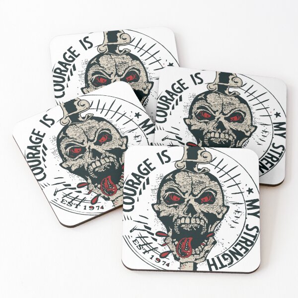 Item preview, Skull tattoo dagger courage is my strength 3011 M designed and sold by Achille3777.