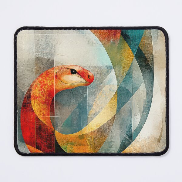 Item preview, Snake and Red Flowers Artistic Illustration designed and sold by FlyingDreamsArt.