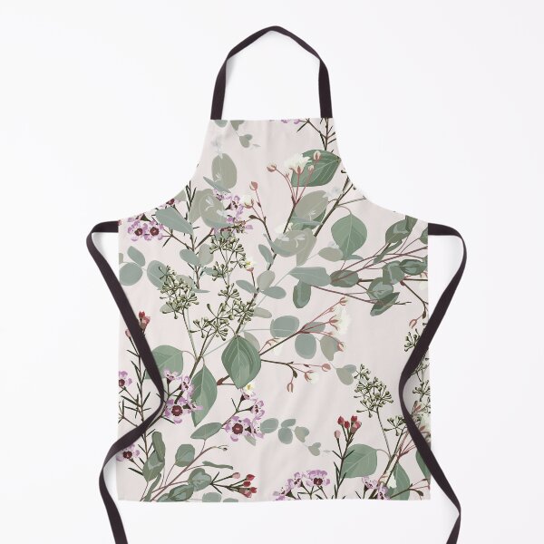 Item preview, Simple herbal pattern with pink flowers and Eucalyptus silver dollar.  designed and sold by MatyKotiv.