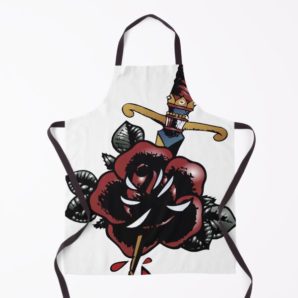 Item preview, knife rose flower dagger stab pierces old school tattoo 2710 B designed and sold by Achille3777.