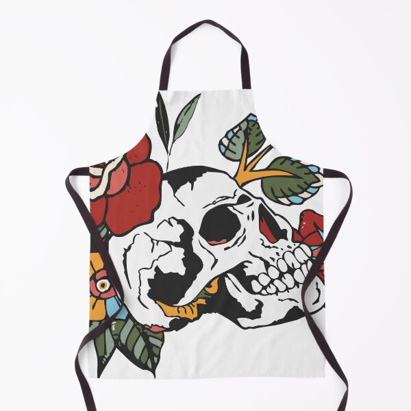 Item preview, skull flower rose leaf tattoo skull branch old school 1310 B designed and sold by Achille3777.