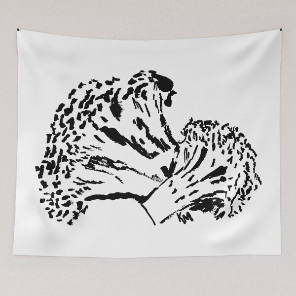 Item preview, broccoli Black and White designed and sold by katherine montalto.