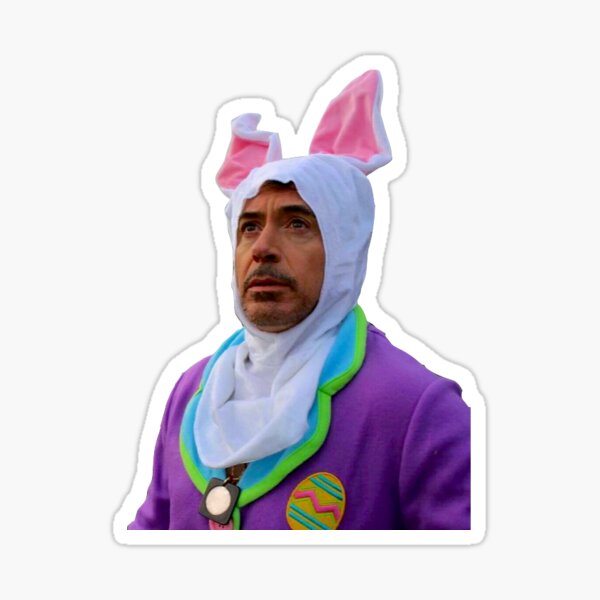 Item preview, robert downey jr sticker designed and sold by nico art.