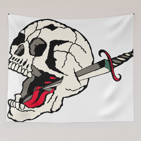 Item preview, skull pierced dagger skull old school knife dagger 1309 T designed and sold by Achille3777.
