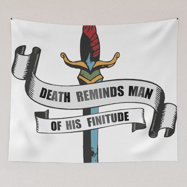 Item preview, dagger death reminds man knife of his finitu dagger quote 1111 P designed and sold by Achille3777.