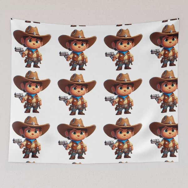 Item preview, Cowboy Cartoon Character designed and sold by StickPlaza.