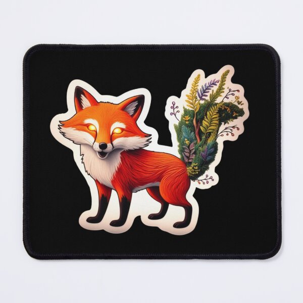 Item preview, Red Fox with Glowing Eyes and bouquet of flowers as tail designed and sold by AlinaSCorner.