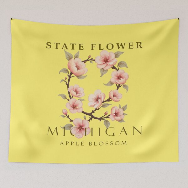 Item preview, Michigan Apple Blossom Flower Design designed and sold by taiche.