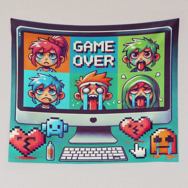 Item preview, Pixelated Game Over Sadness designed and sold by Imaginarium of Chaos falcon88 .