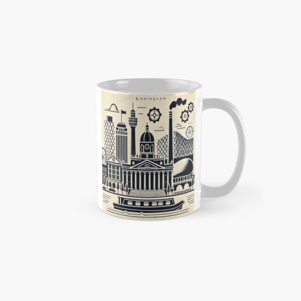 Vista previa del artículo con la obra «La ciudad de Birmingham», diseñado y vendido por VHSVIBES.