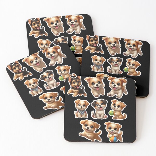 Item preview, Cute puppies with toys designed and sold by DamioPolArt.