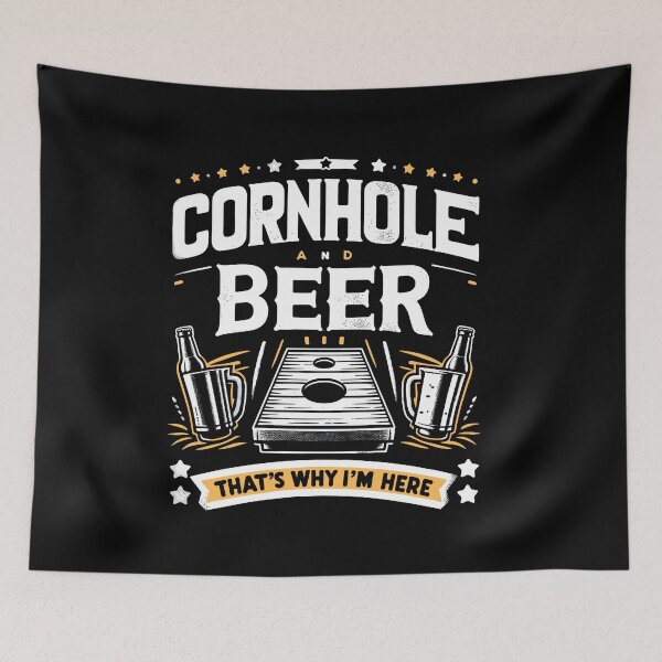 Item preview, Cornhole And Beer That's Why I'm Here Funny Saying designed and sold by Dressed For  Duty.