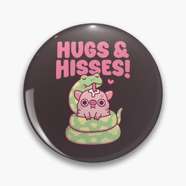 Item preview, Cute Snake Curl Around Pig Hugs & Hisses Funny designed and sold by rustydoodle.