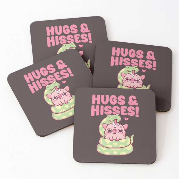 Item preview, Cute Snake Curl Around Pig Hugs & Hisses Funny designed and sold by rustydoodle.
