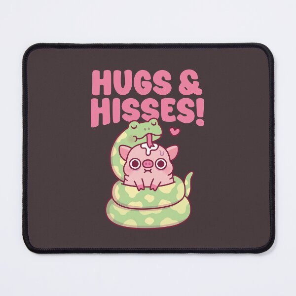 Item preview, Cute Snake Curl Around Pig Hugs & Hisses Funny designed and sold by rustydoodle.