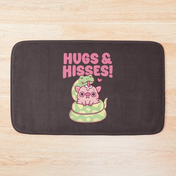 Item preview, Cute Snake Curl Around Pig Hugs & Hisses Funny designed and sold by rustydoodle.