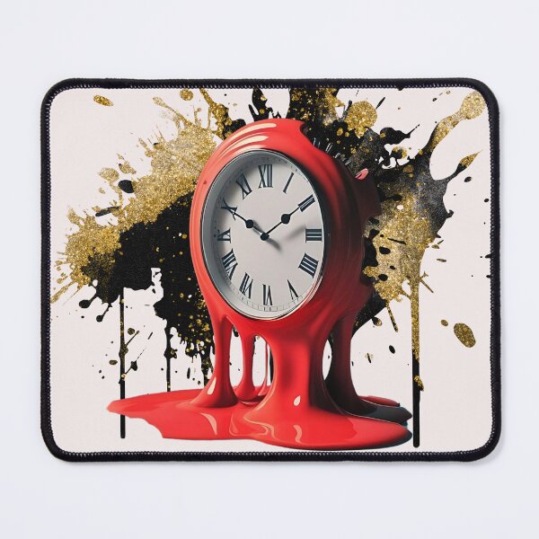 Item preview, Melting Clock with Golden Splashes designed and sold by ChenEngEng.