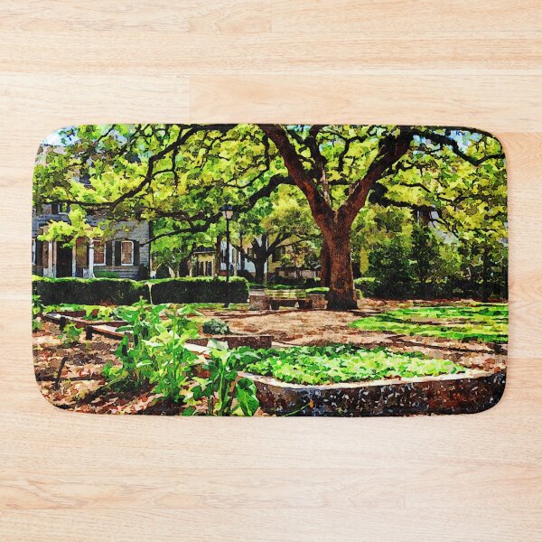 Item preview, Serene watercolor of Warren Square in Savannah, Georgia's historic district designed and sold by GestaltImagery.