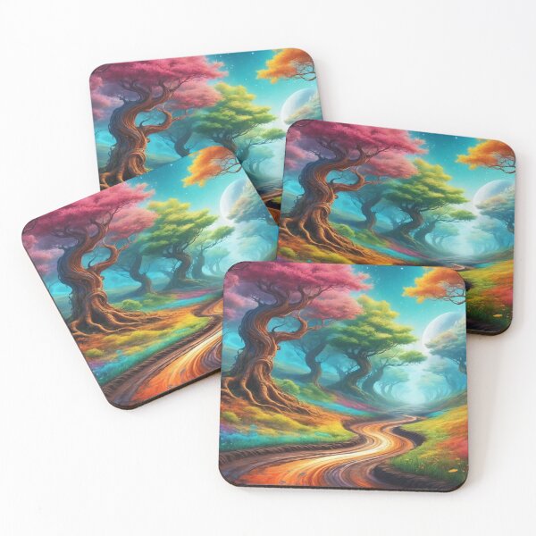 Item preview, Colorful forest - Fantasy illustration designed and sold by Giuseppe Cammino.