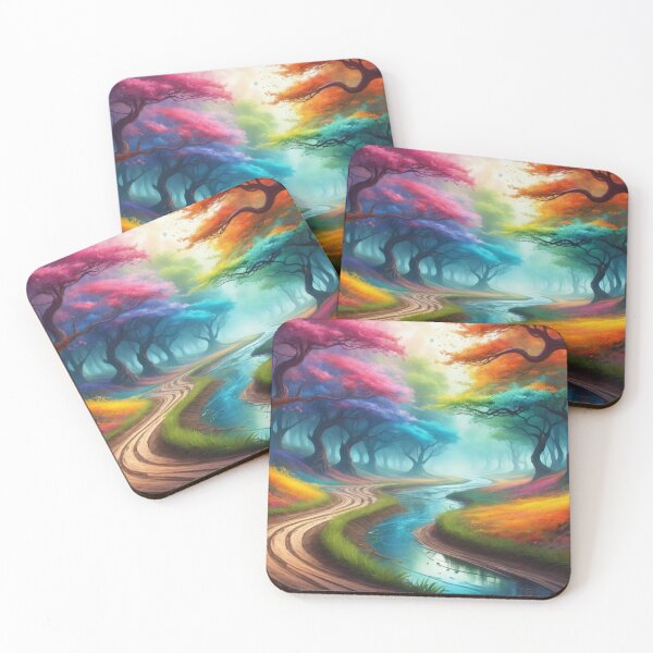 Item preview, Colorful forest - Fantasy illustration designed and sold by Giuseppe Cammino.