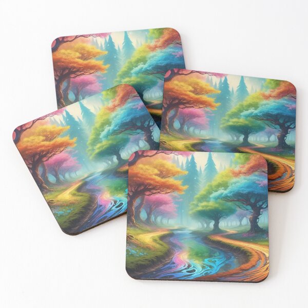 Item preview, Colorful forest - Fantasy illustration designed and sold by Giuseppe Cammino.