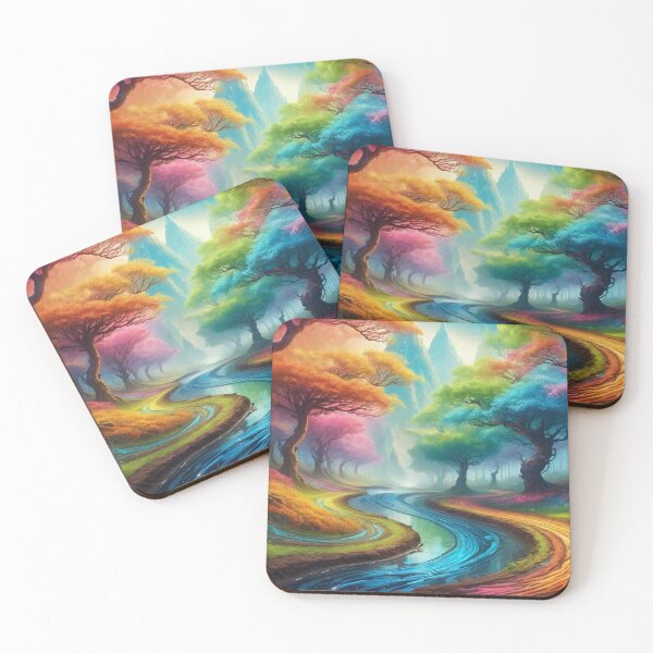 Item preview, Colorful forest - Fantasy illustration designed and sold by Giuseppe Cammino.