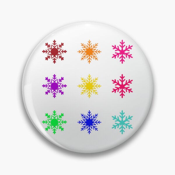 Item preview, Vibrant Multicolored Snowflake Art sticker pack 9x - winter season designed and sold by KennyLucky.