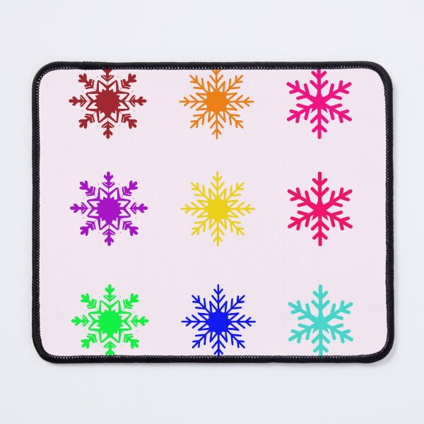 Item preview, Vibrant Multicolored Snowflake Art sticker pack 9x - winter season designed and sold by KennyLucky.