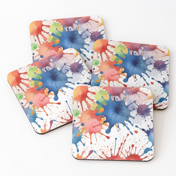 Item preview, Colorful watercolor splashes background designed and sold by Giuseppe Cammino.