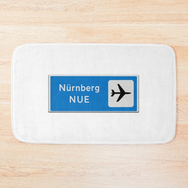 Item preview, Road traffic sign for Nuremberg NUE airport, designed and sold by funkyworm.