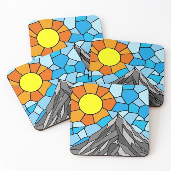 Item preview, Stained glass mountain  designed and sold by SpectrumShine.