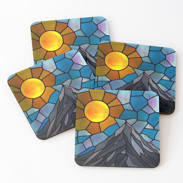 Item preview, Stained glass mountain  designed and sold by SpectrumShine.