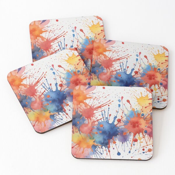 Item preview, Colorful watercolor splashes background designed and sold by Giuseppe Cammino.