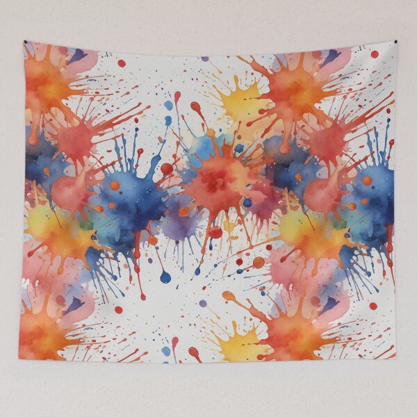 Item preview, Colorful watercolor splashes background designed and sold by Giuseppe Cammino.