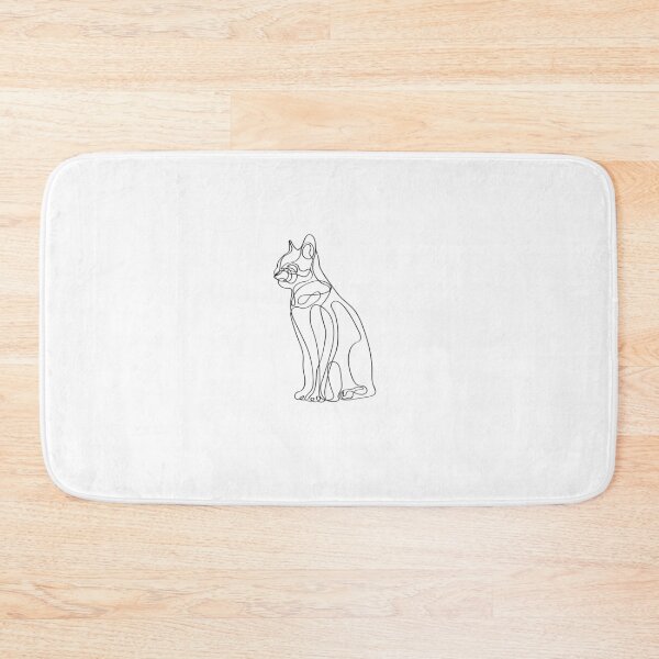 Item preview, Black Line-drawn Cat designed and sold by Onyx Swan Art.