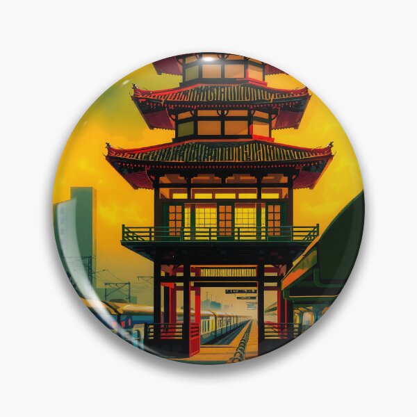 Item preview, Golden Pagoda City Lights designed and sold by PanoramaPrints.