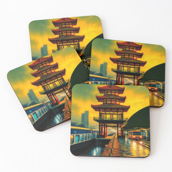 Item preview, Golden Pagoda City Lights designed and sold by PanoramaPrints.