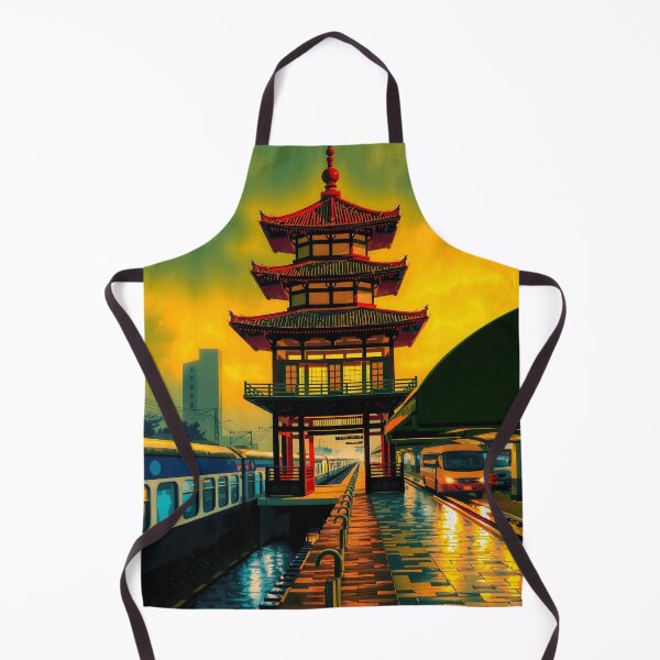 Item preview, Golden Pagoda City Lights designed and sold by PanoramaPrints.