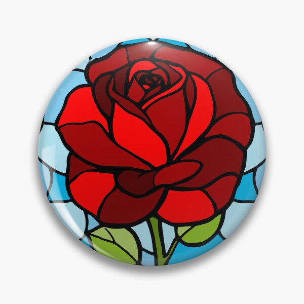 Item preview, Stained glass rose designed and sold by SpectrumShine.