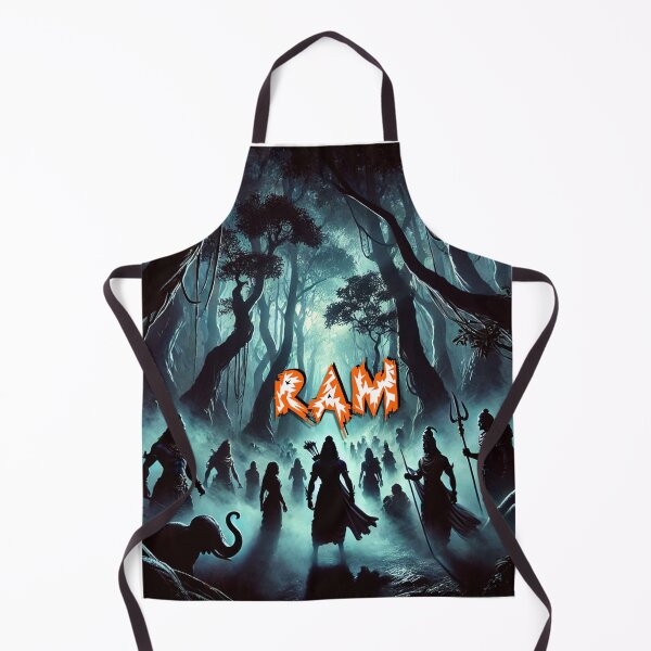 Item preview, Epic Ramayan Forest Scene with Warrior Silhouettes designed and sold by DriftLens.