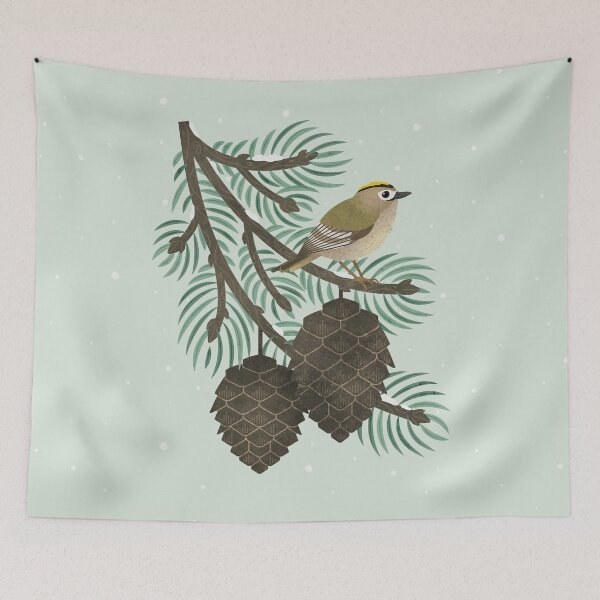 Item preview, Goldcrest in the Winter Pines designed and sold by littleclyde.