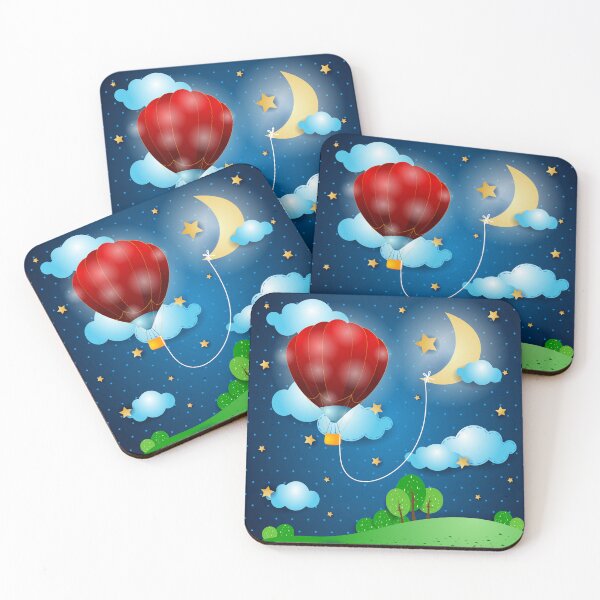 Item preview, Night of Dreams, baloon and moon  designed and sold by LuisaVenturoli.