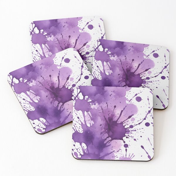 Item preview, Purple watercolor splashes background designed and sold by Giuseppe Cammino.