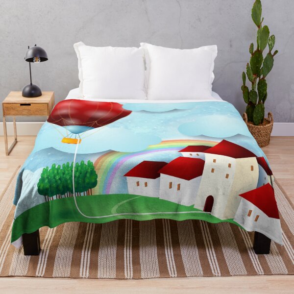Item preview, Daydreaming, hot air balloon and home designed and sold by LuisaVenturoli.