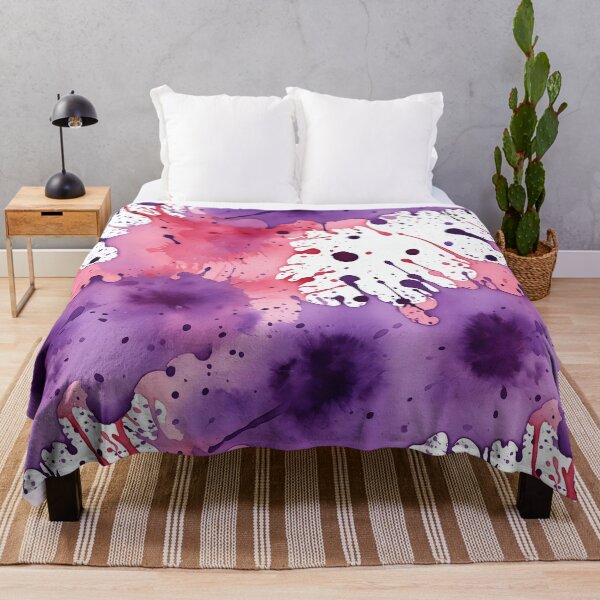 Item preview, Purple watercolor splashes background designed and sold by Giuseppe Cammino.