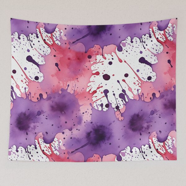 Item preview, Purple watercolor splashes background designed and sold by Giuseppe Cammino.