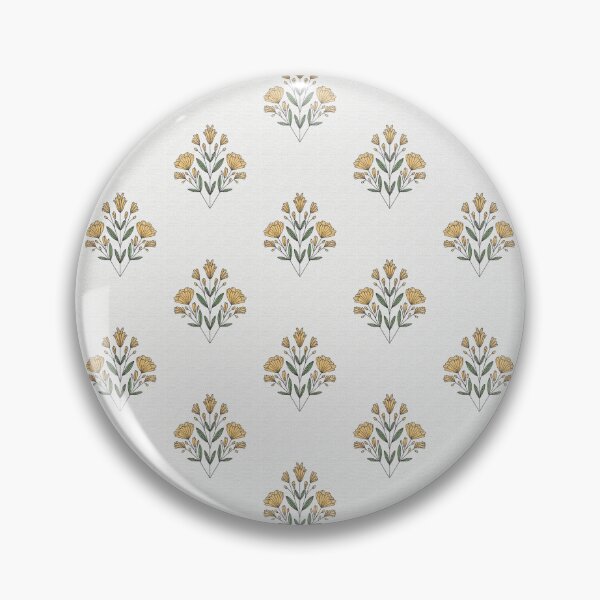 Item preview, Small scale floral block print designed and sold by hellcom.