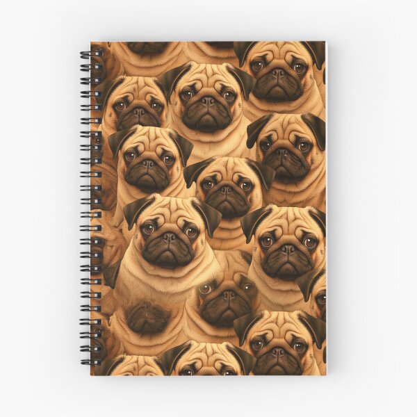 Item preview, Un patrón de perros Pug designed and sold by Pattern Unhinged.