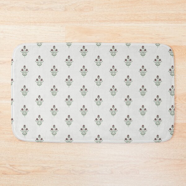 Item preview, Small scale floral vintage block print designed and sold by hellcom.